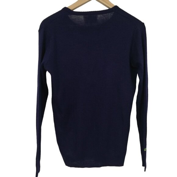 Vintage Embroidered Polka Dot Flower Sweater Pullover Size S 70s Gyn Les Shirlee - Picture 5 of 8